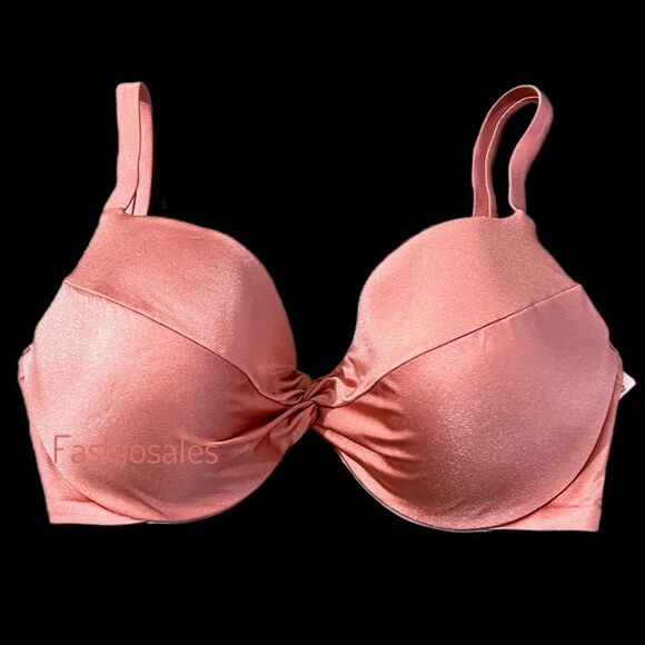 Victorias Secret Swim Twist Removable Push-Up Padding Bra Bikini top Canyon Rose - Picture 2 of 10
